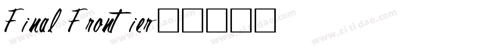 Final Frontier字体转换
